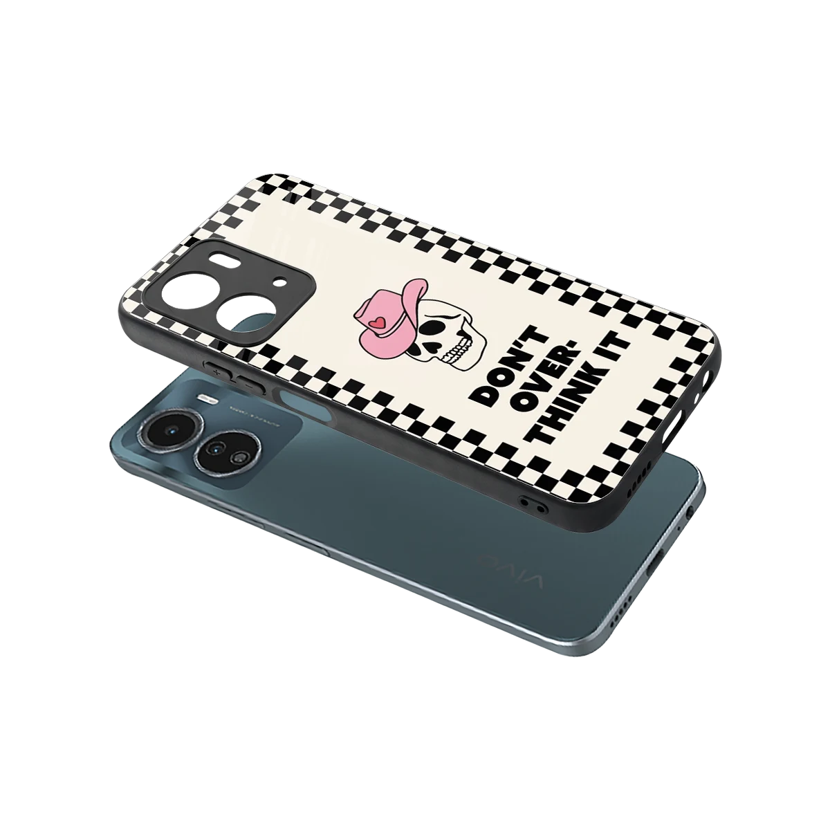 Chill Mode sleek vivo y16 cover with tempered glass back and TPU edges