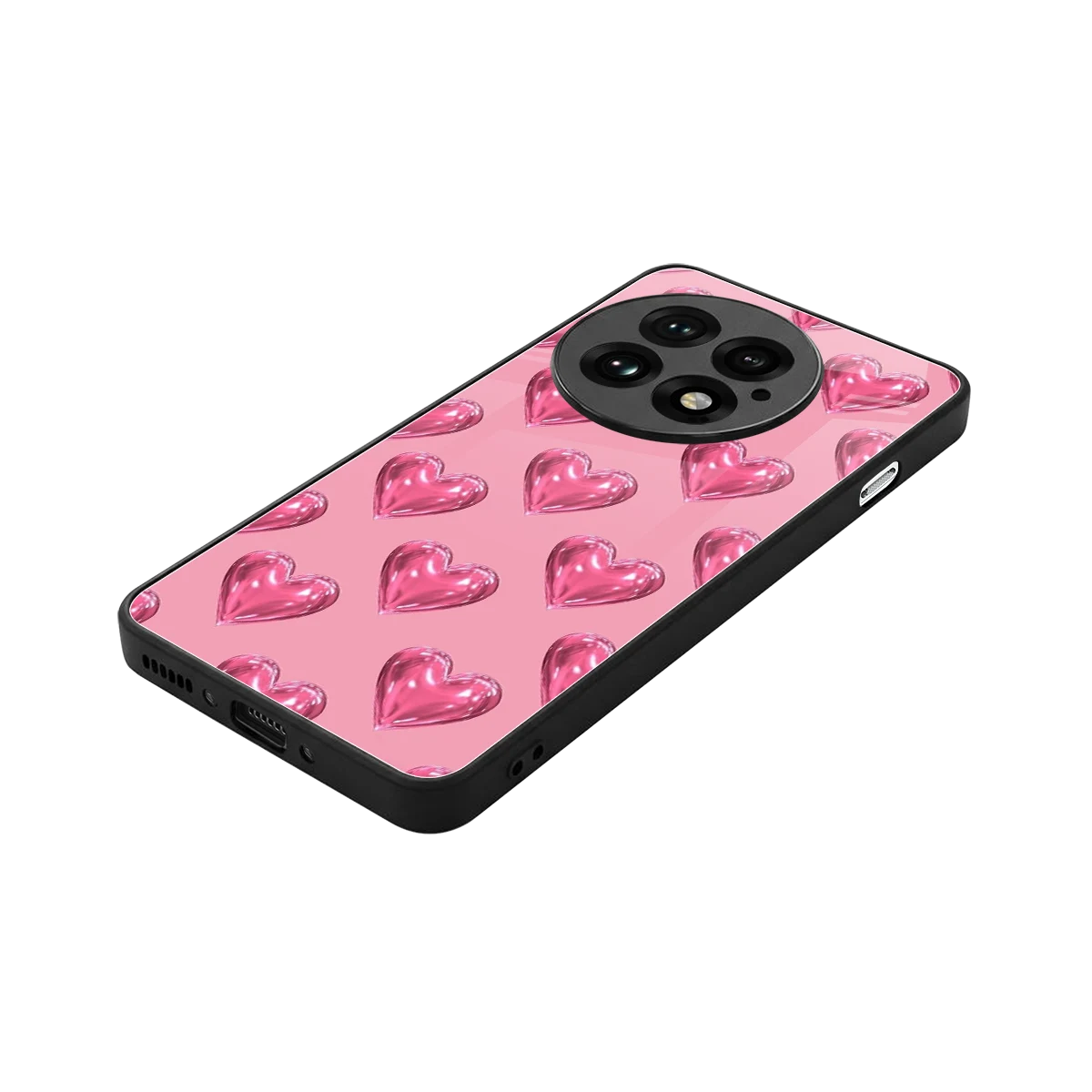 Chrome Blush stylish phone case for oneplus 13 | glossy glass and slim fit