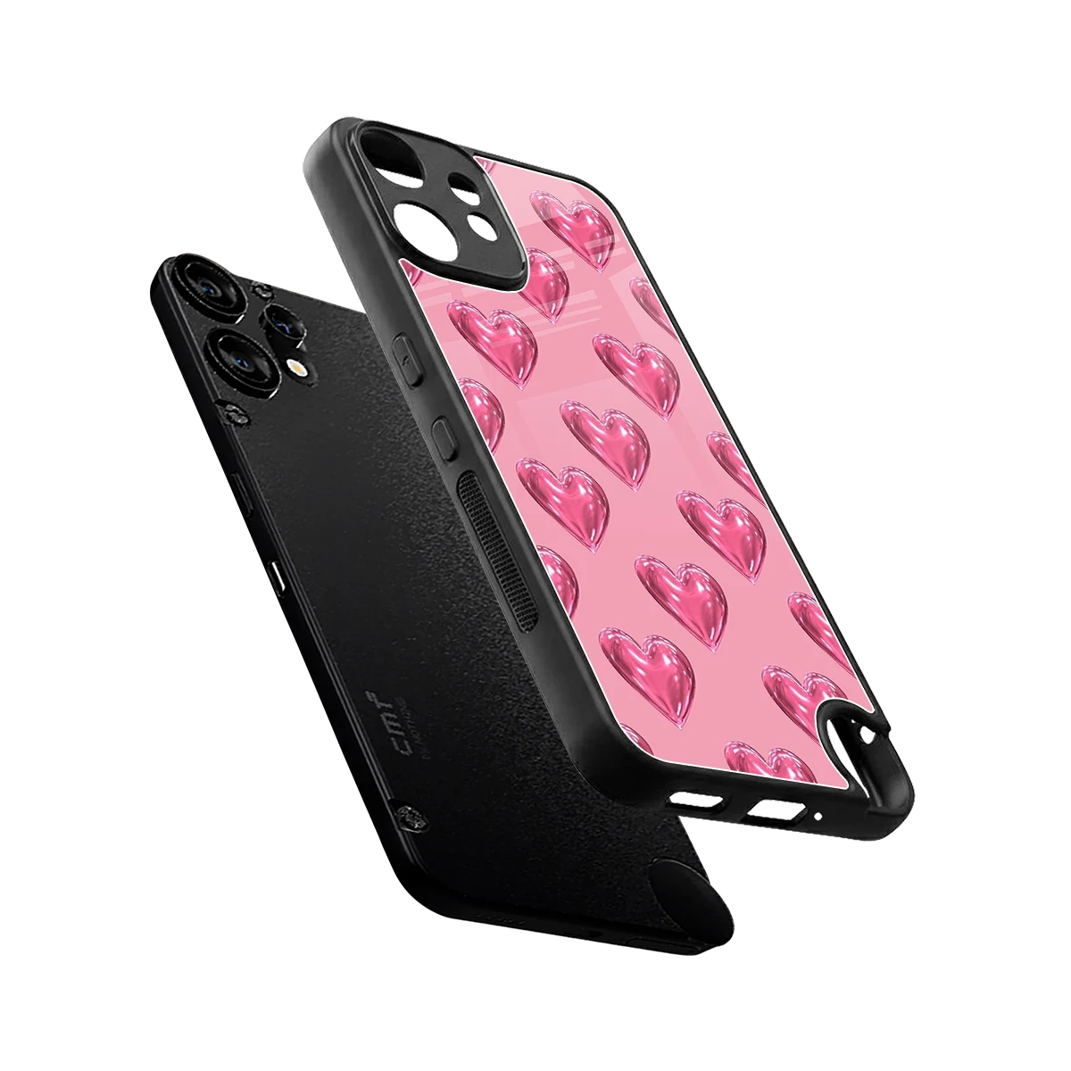 Chrome Blush sleek cmf nothing phone 2 pro cover with tempered glass back and TPU edges