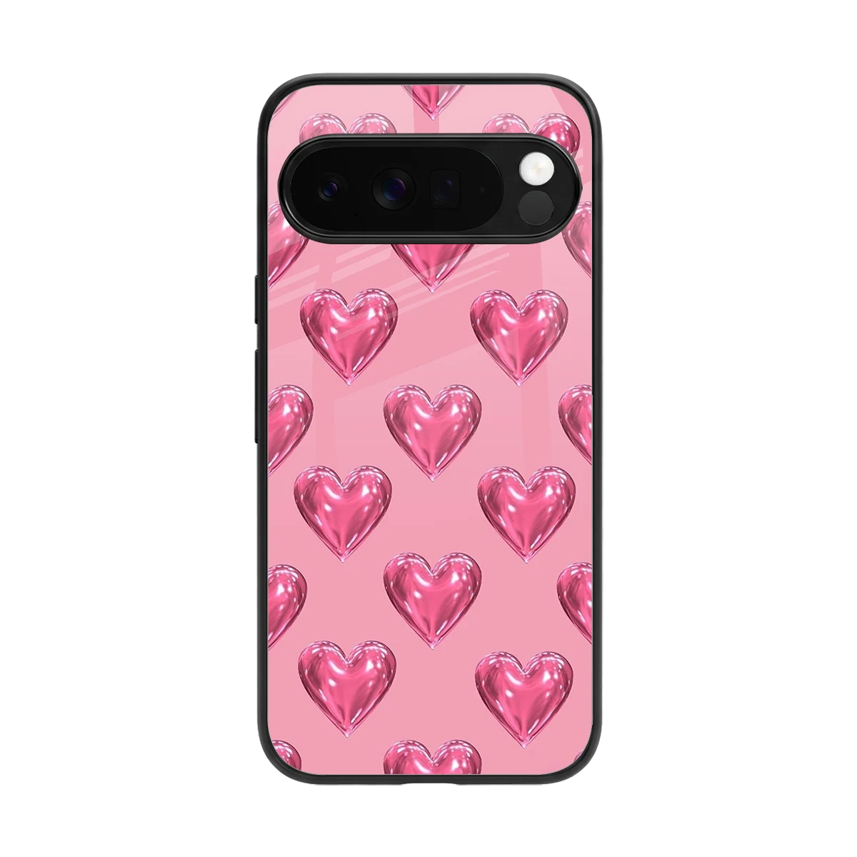 Chrome Blush back phone cover | glass case for google pixel 10 pro xl
