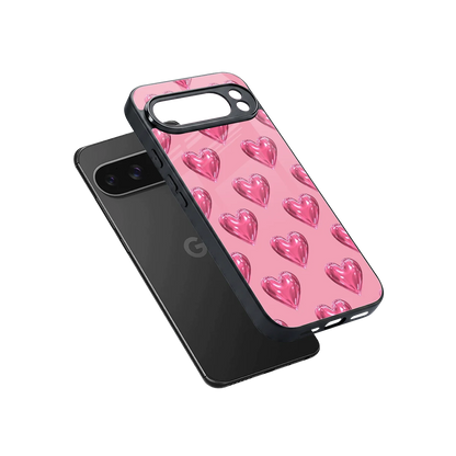 Chrome Blush sleek google pixel 10 pro xl cover with tempered glass back and TPU edges