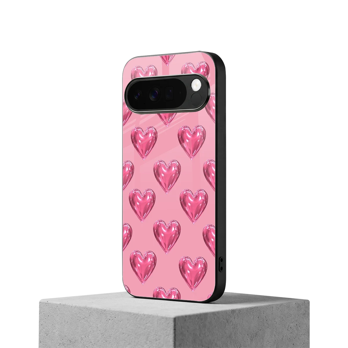 Chrome Blush google pixel 10 pro xl mobile cover | shockproof glass phone case