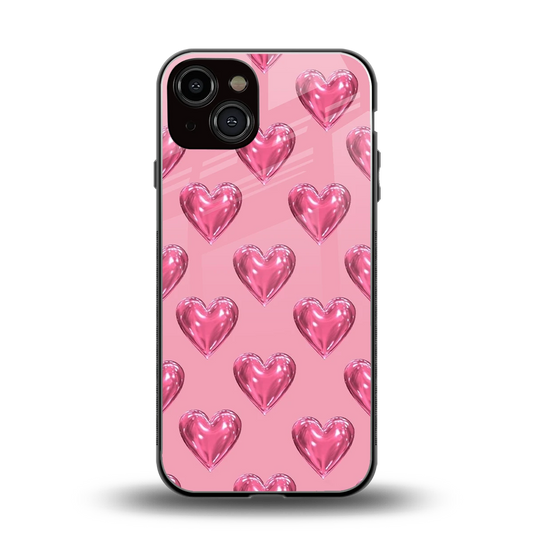 Chrome Blush back phone cover | glass case for iphone 13