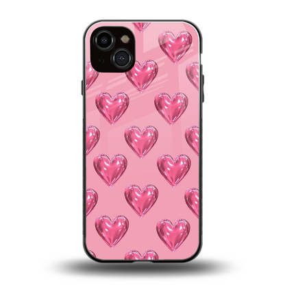 Chrome Blush back phone cover | glass case for iphone 14 plus