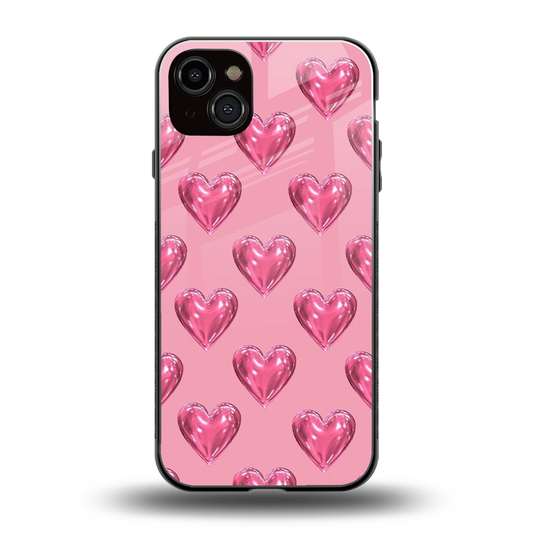 Chrome Blush back phone cover | glass case for iphone 14 plus