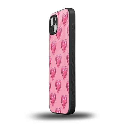 Chrome Blush iphone 15 plus mobile cover | shockproof glass phone case