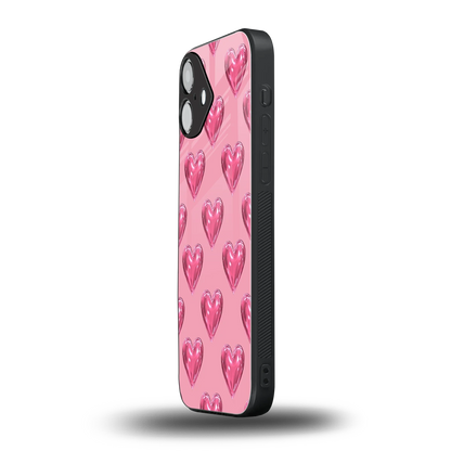 Chrome Blush iphone 16 plus mobile cover | shockproof glass phone case