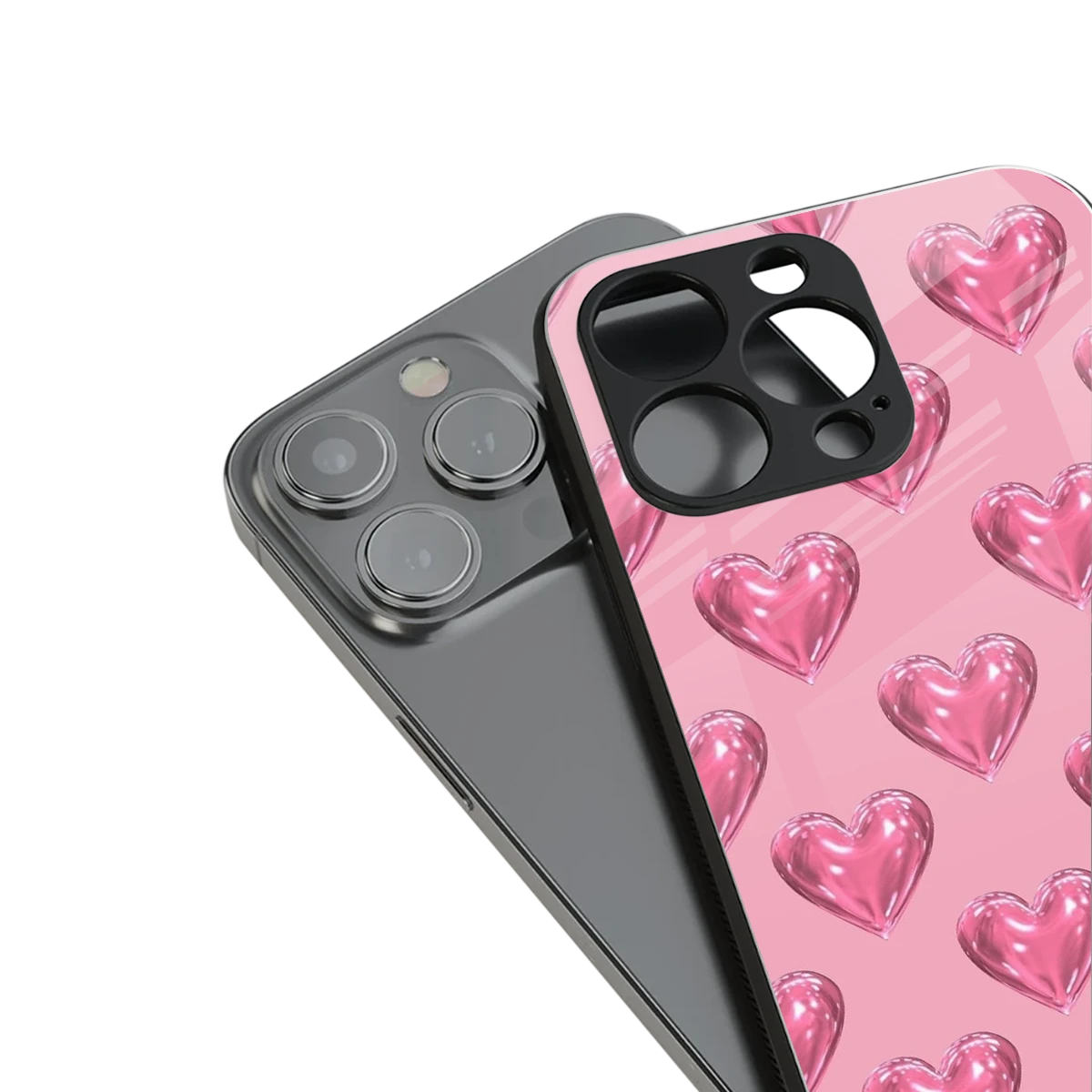 Chrome Blush stylish phone case for iphone 13 | glossy glass and slim fit
