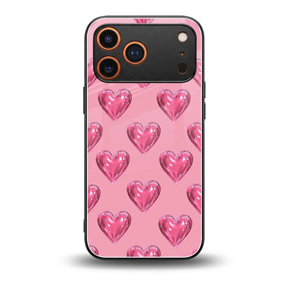 Chrome Blush back phone cover | glass case for iphone 17 pro max