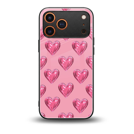 Chrome Blush back phone cover | glass case for iphone 17 pro max