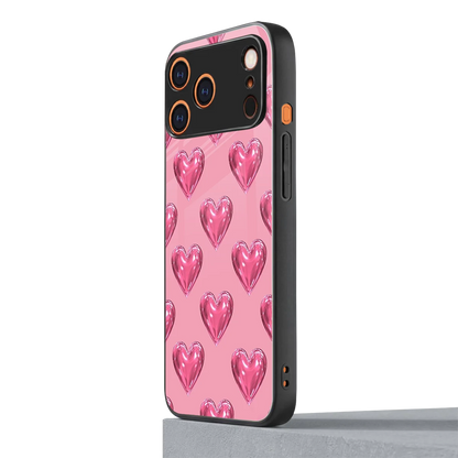 Chrome Blush iphone 17 pro max mobile cover | shockproof glass phone case
