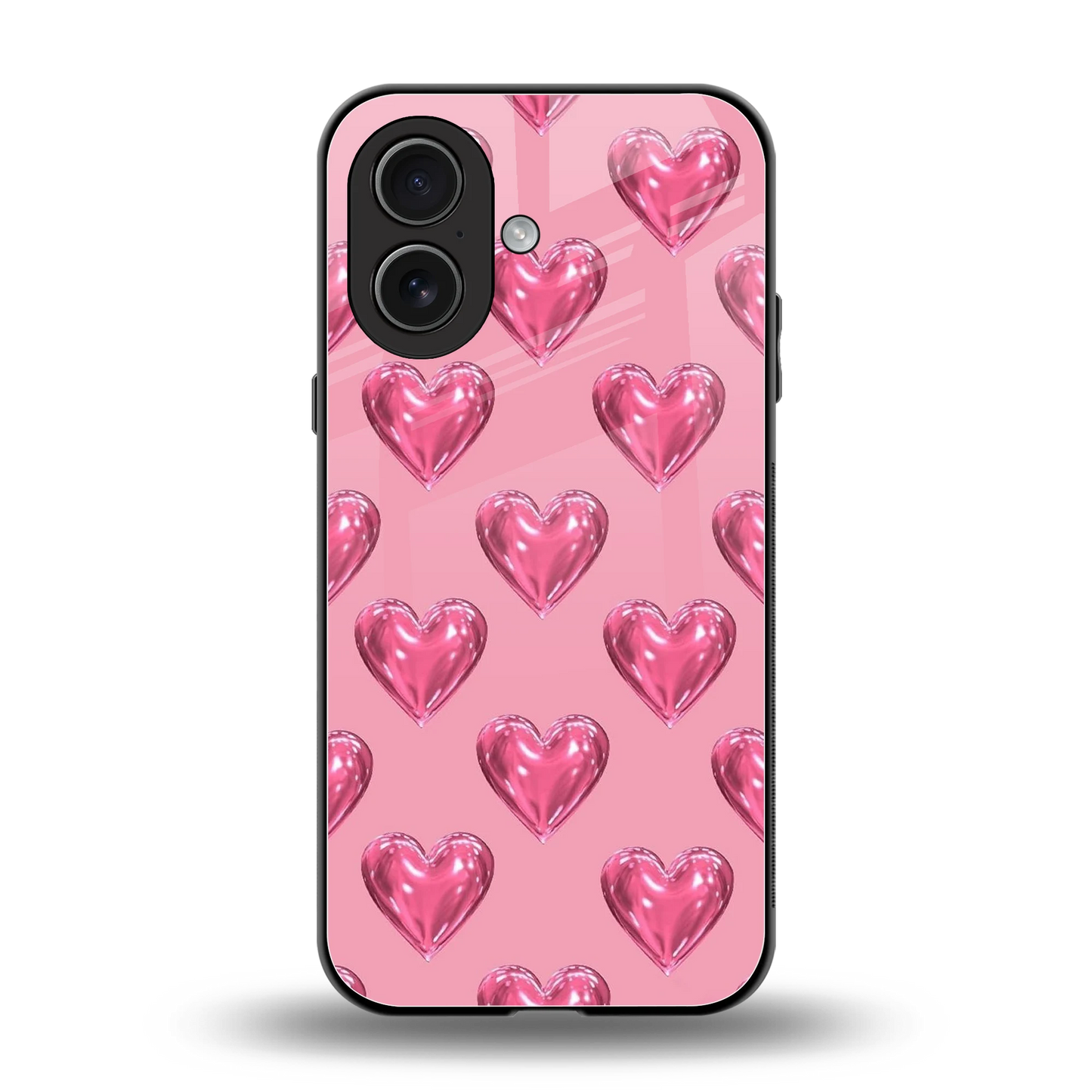 Chrome Blush back phone cover | glass case for iphone 17