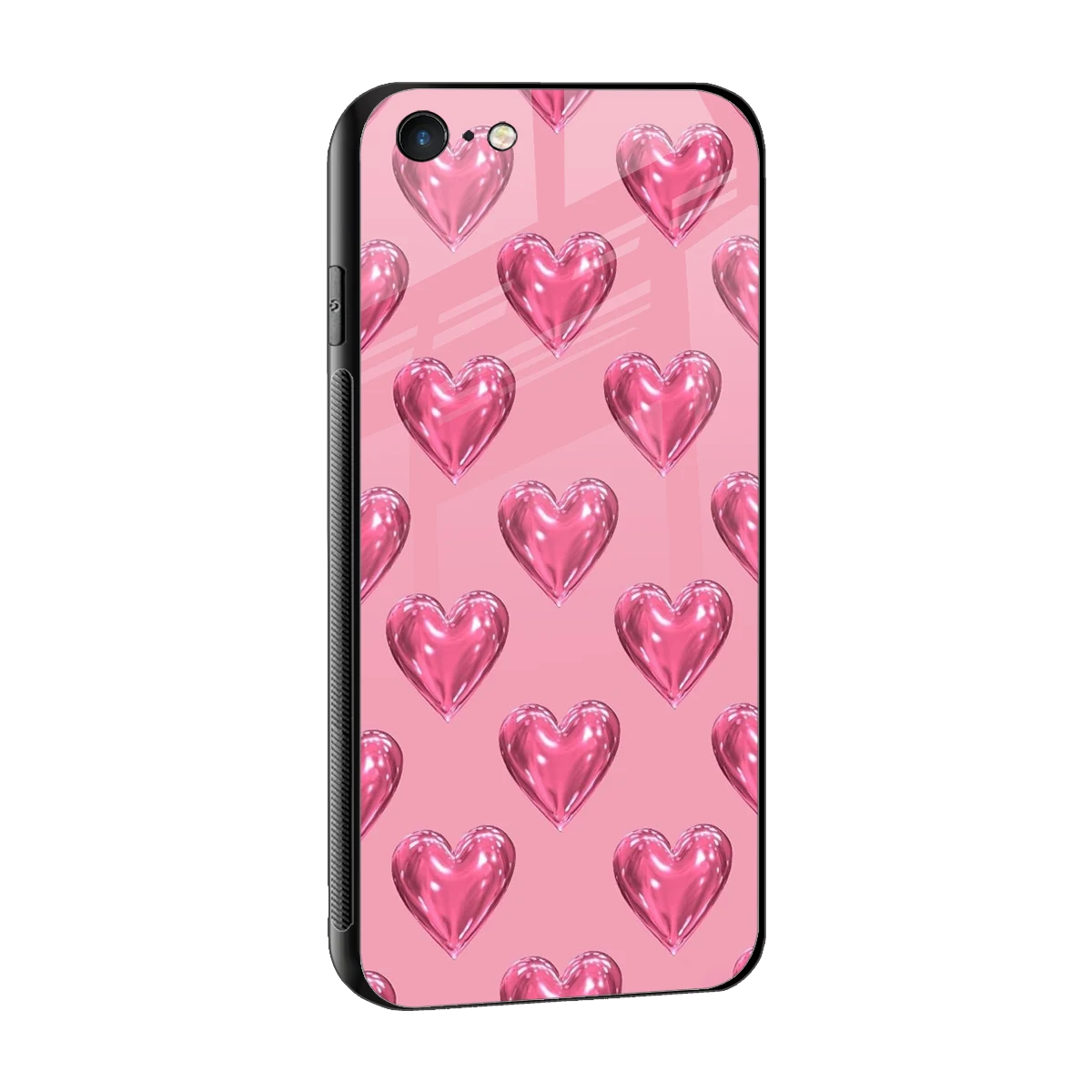 Chrome Blush sleek iphone 6 cover with tempered glass back and TPU edges