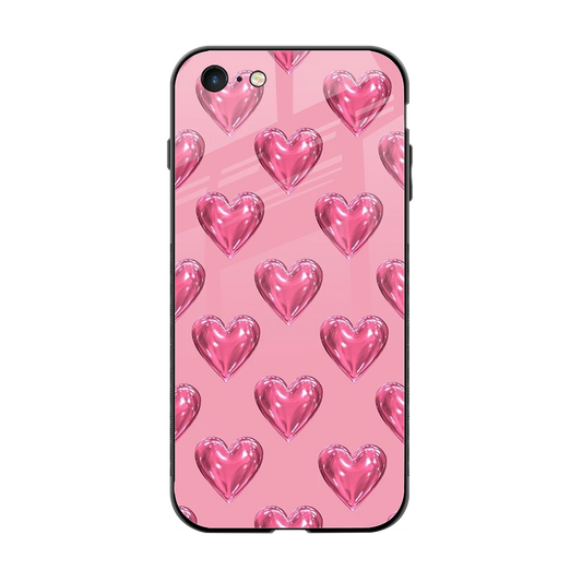 Chrome Blush back phone cover | glass case for iphone 6s plus