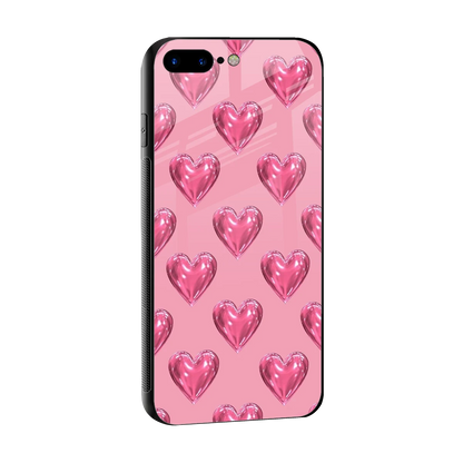 Chrome Blush sleek iphone 8 plus cover with tempered glass back and TPU edges