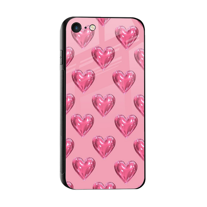 Chrome Blush sleek iphone 7 cover with tempered glass back and TPU edges