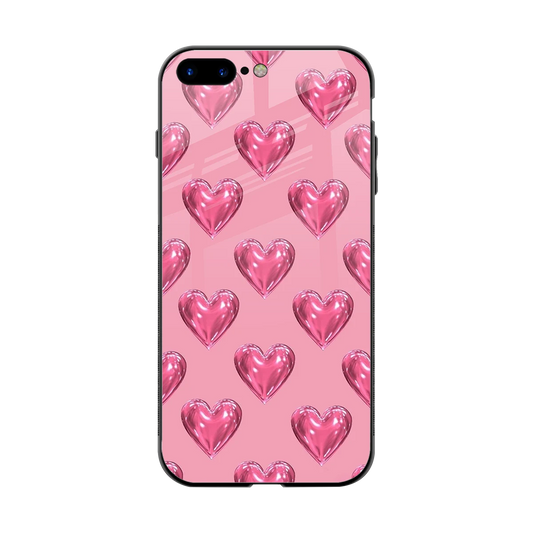 Chrome Blush back phone cover | glass case for iphone 8 plus