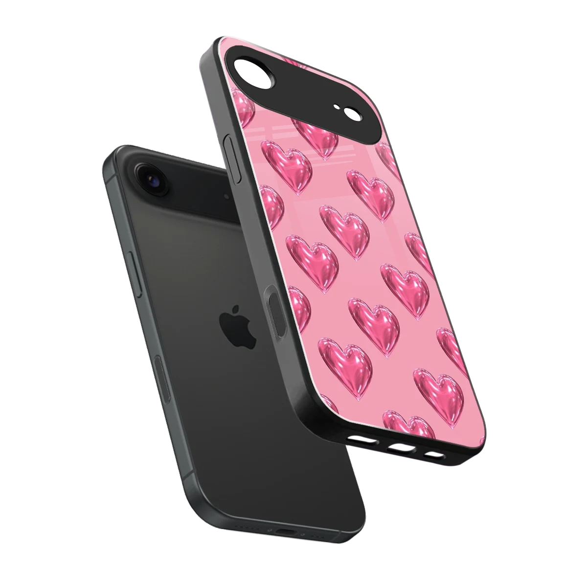 Chrome Blush sleek iphone air cover with tempered glass back and TPU edges