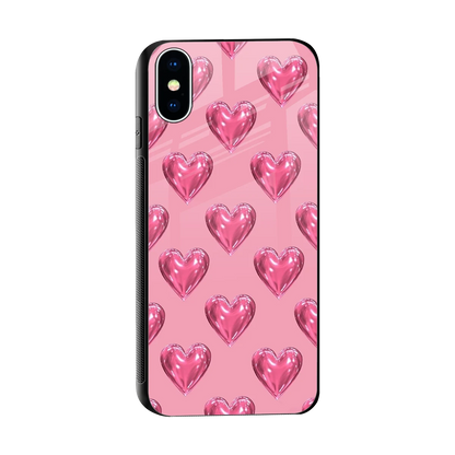 Chrome Blush sleek iphone x cover with tempered glass back and TPU edges
