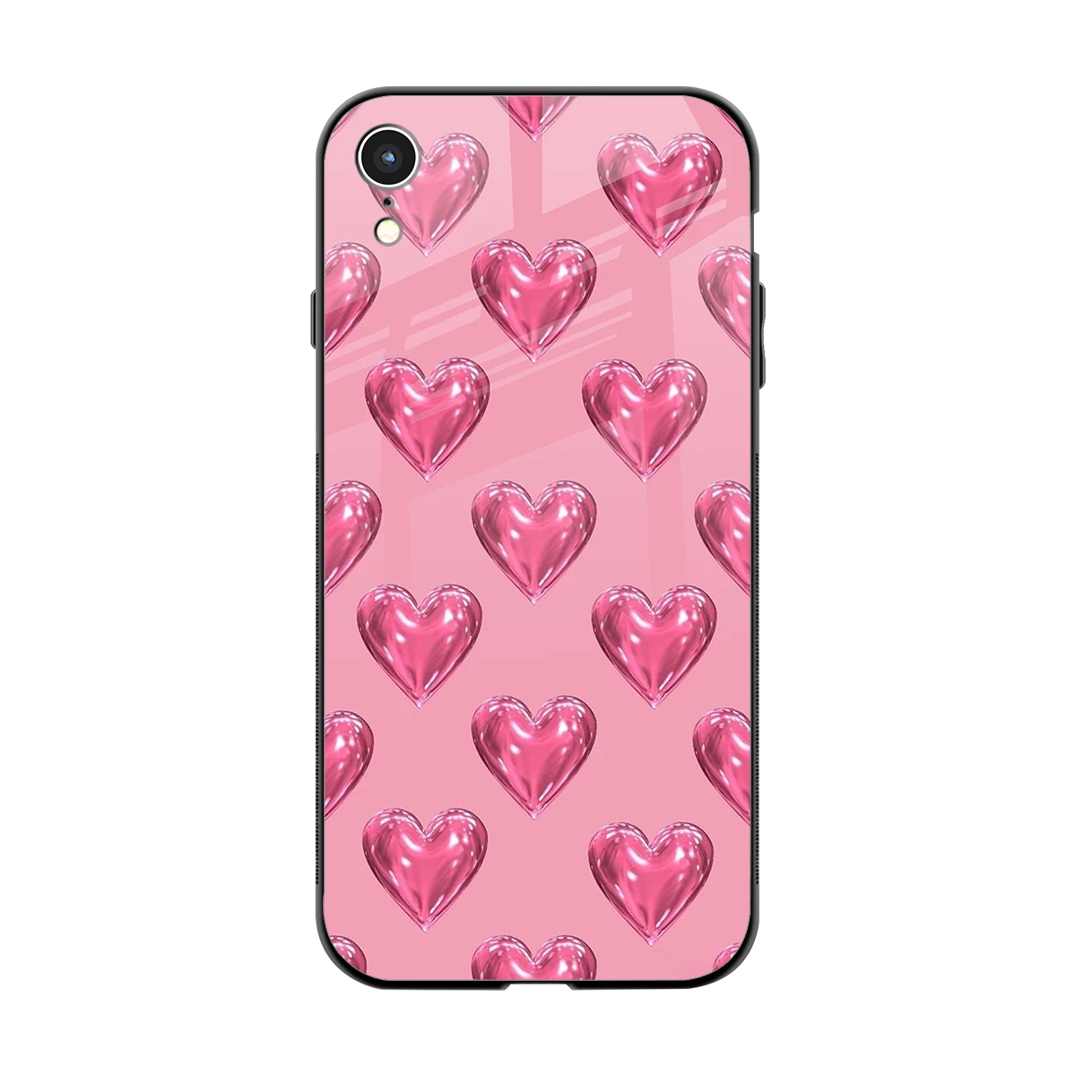 Chrome Blush back phone cover | glass case for iphone xr