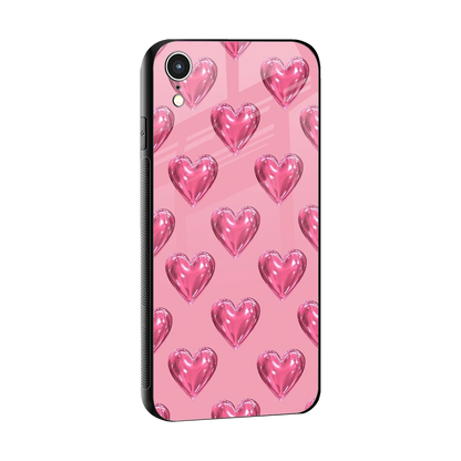 Chrome Blush sleek iphone xr cover with tempered glass back and TPU edges
