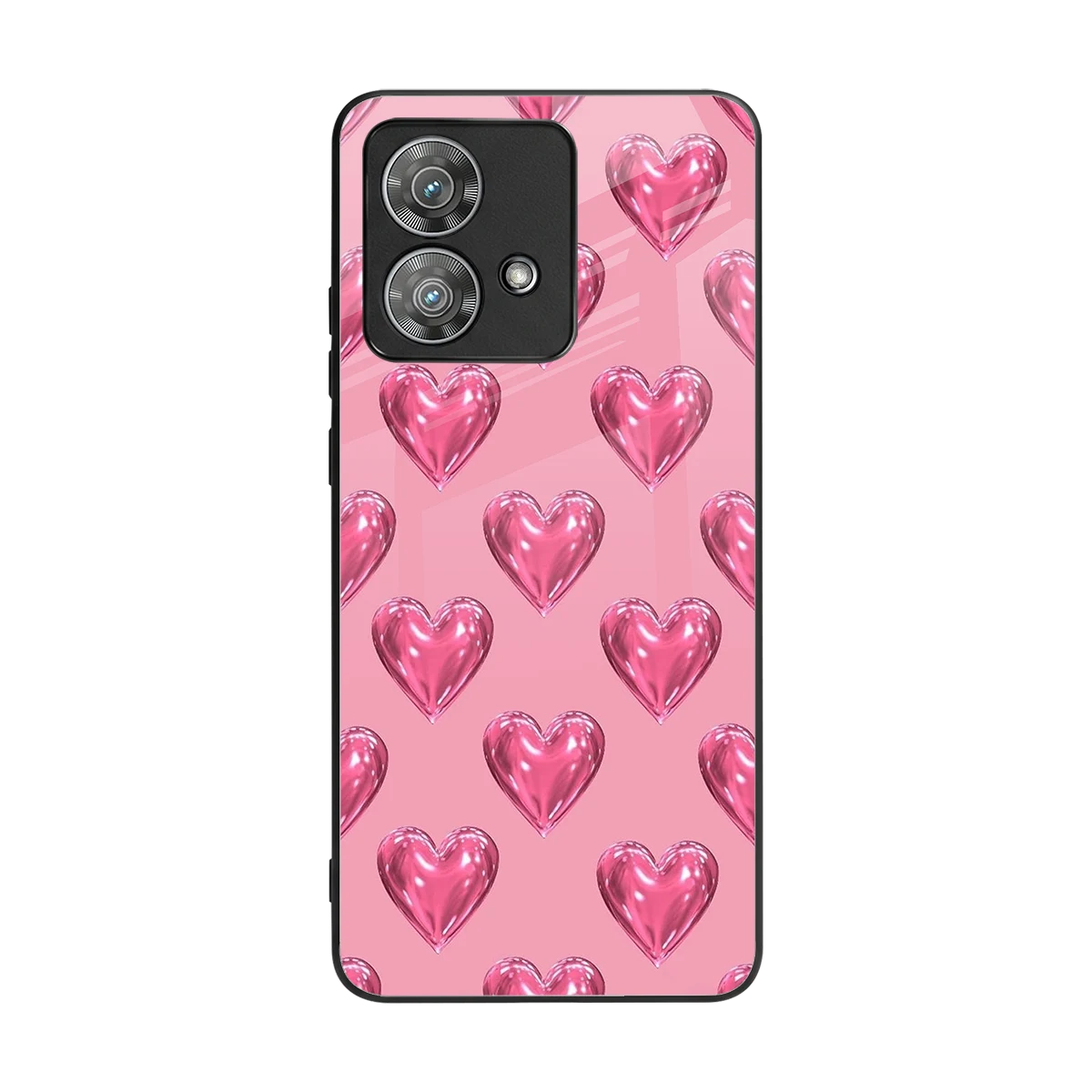 Chrome Blush back phone cover | glass case for motorola edge 40 neo 5g