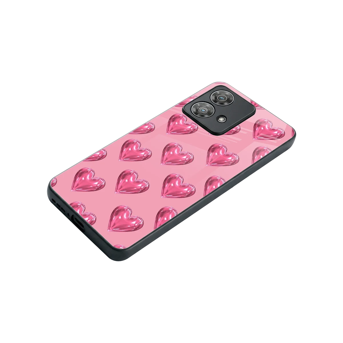 Chrome Blush stylish phone case for motorola edge 40 neo 5g | glossy glass and slim fit