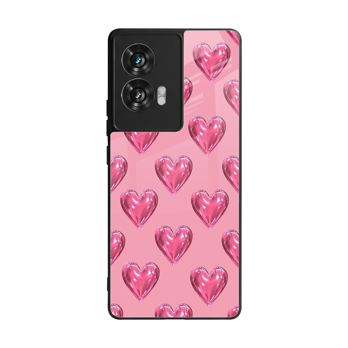 Chrome Blush back phone cover | glass case for motorola edge 50 fusion