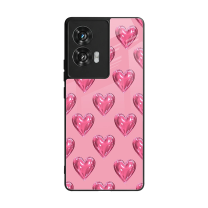 Chrome Blush back phone cover | glass case for motorola edge 50 fusion