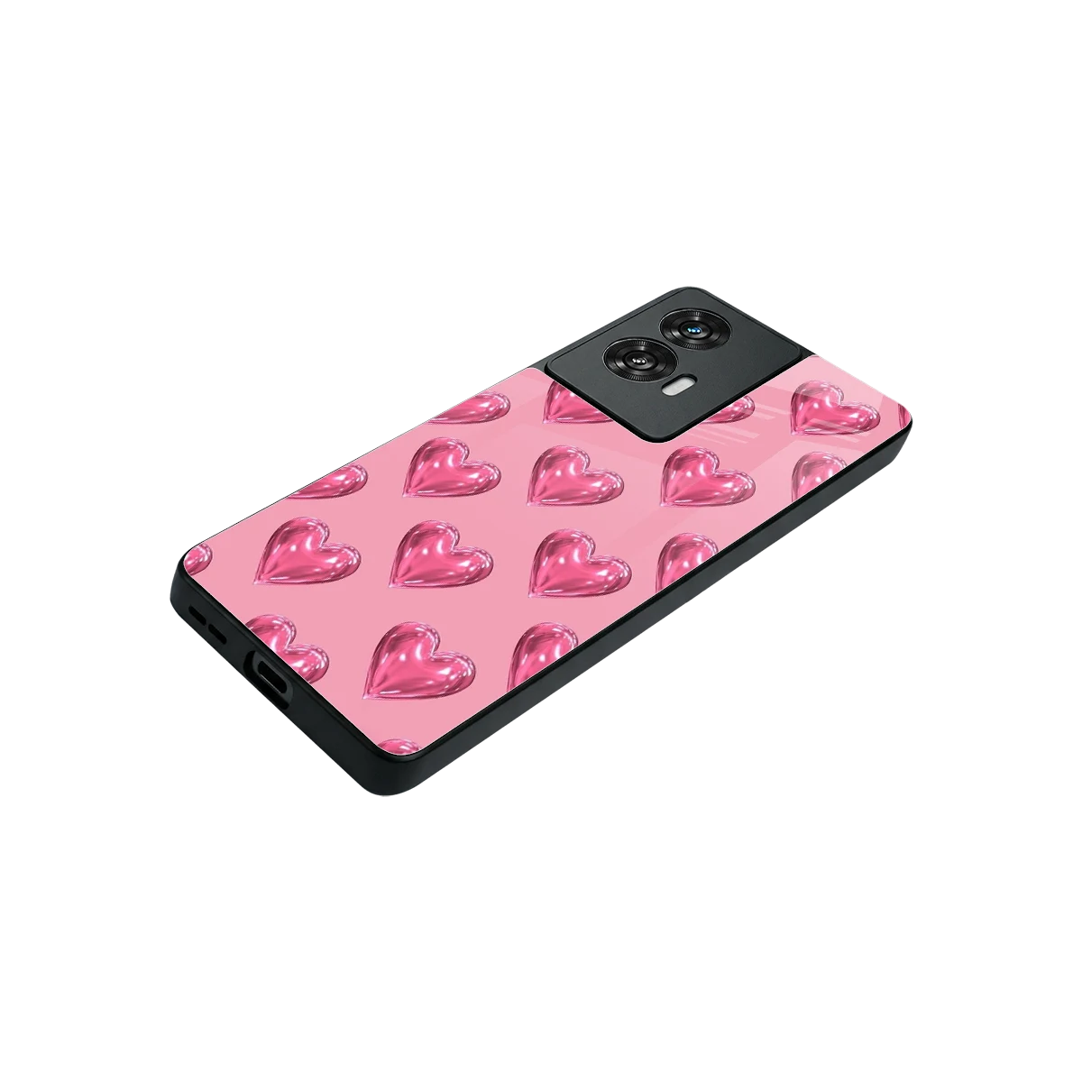 Chrome Blush stylish phone case for motorola edge 50 fusion | glossy glass and slim fit