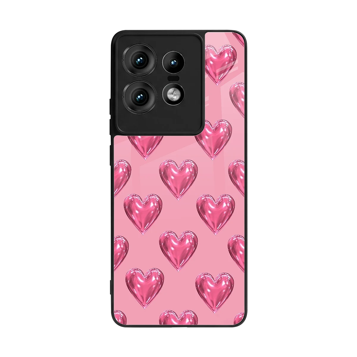 Chrome Blush back phone cover | glass case for motorola edge 50 pro