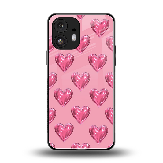 Chrome Blush back phone cover | glass case for nothing phone 2