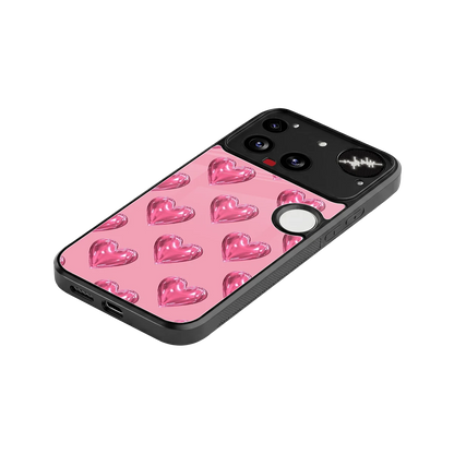 Chrome Blush stylish phone case for nothing phone 3 | glossy glass and slim fit
