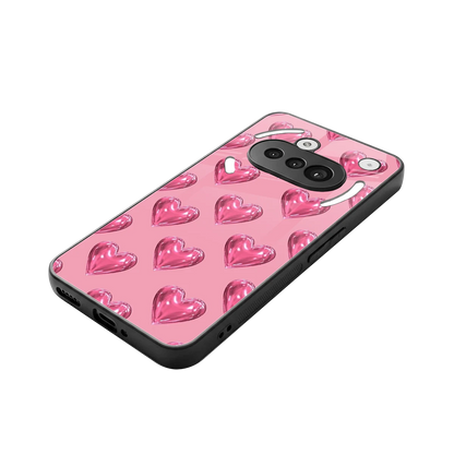 Chrome Blush stylish phone case for nothing phone 3a | glossy glass and slim fit