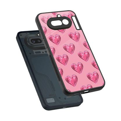 Chrome Blush sleek nothing phone 4a cover with tempered glass back and TPU edges