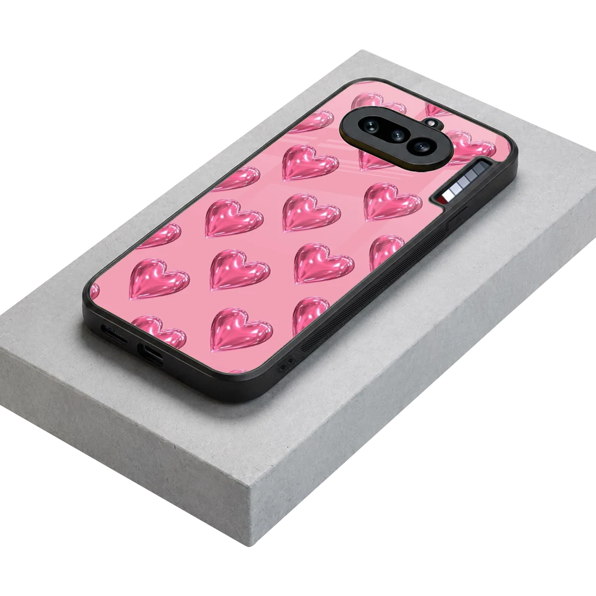 Chrome Blush stylish phone case for nothing phone 4a | glossy glass and slim fit