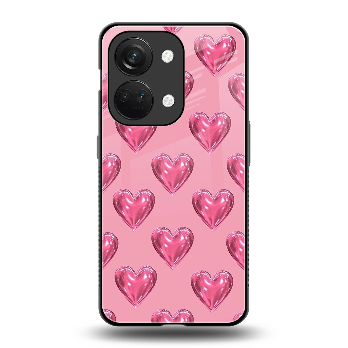 Chrome Blush back phone cover | glass case for oneplus nord 3