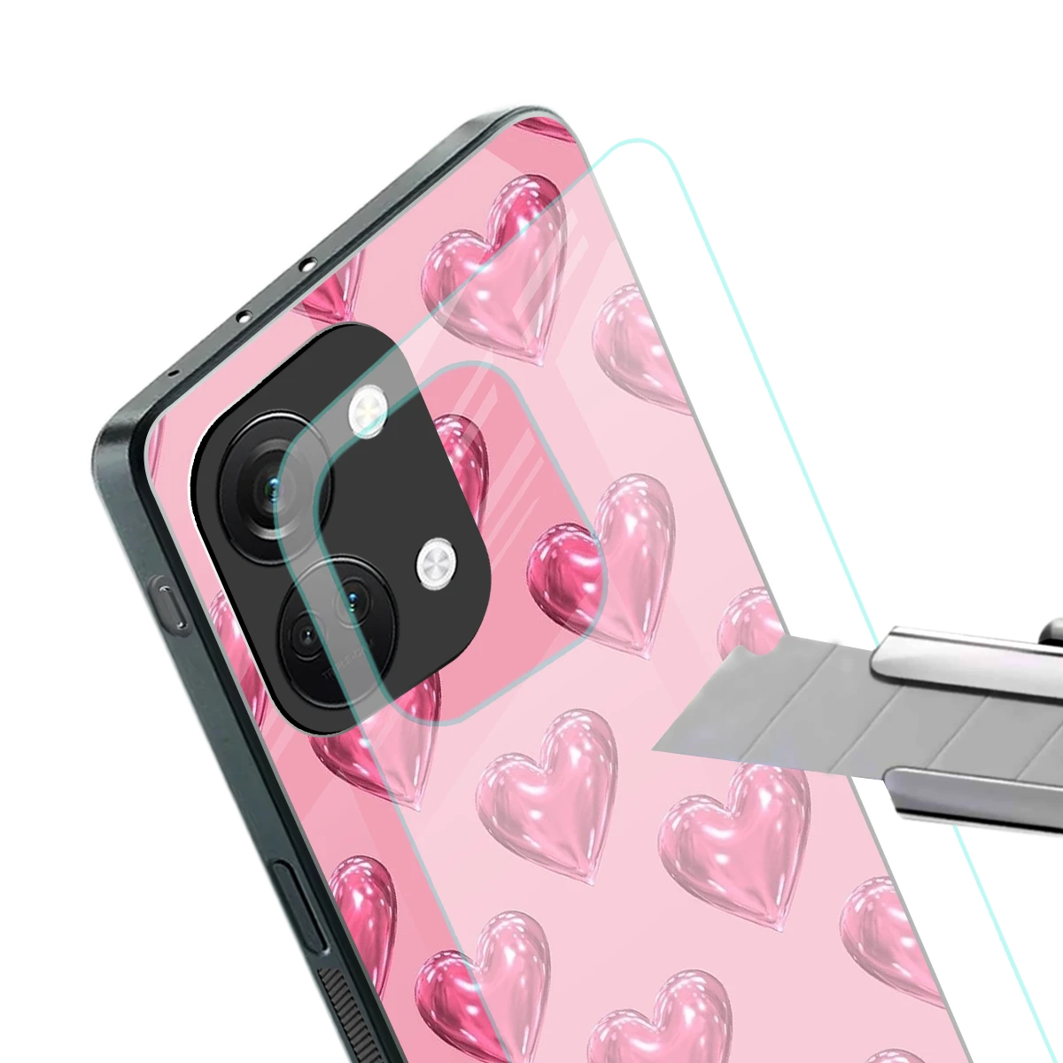 Chrome Blush stylish phone case for oneplus nord 3 | glossy glass and slim fit