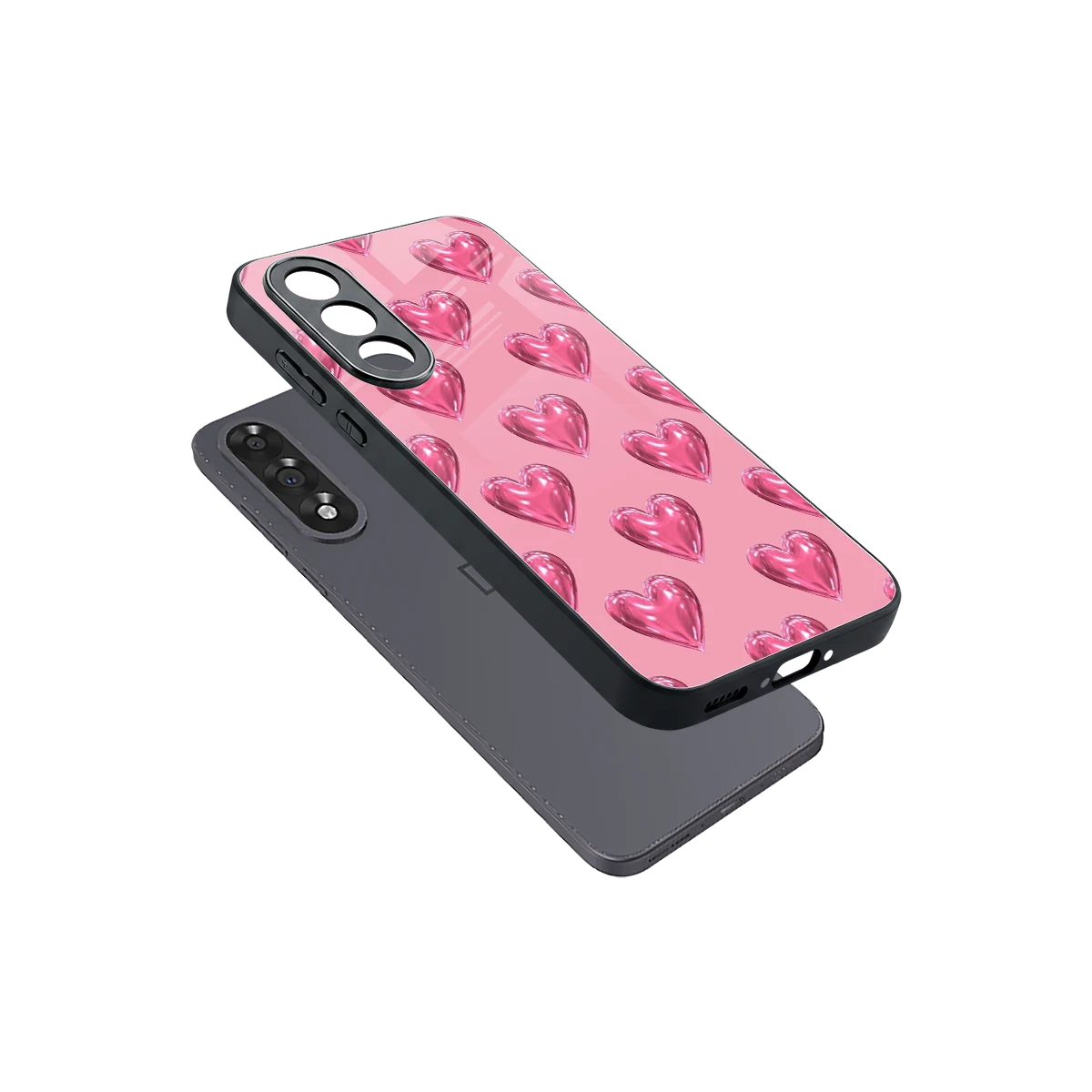 Chrome Blush sleek oneplus nord 5 cover with tempered glass back and TPU edges