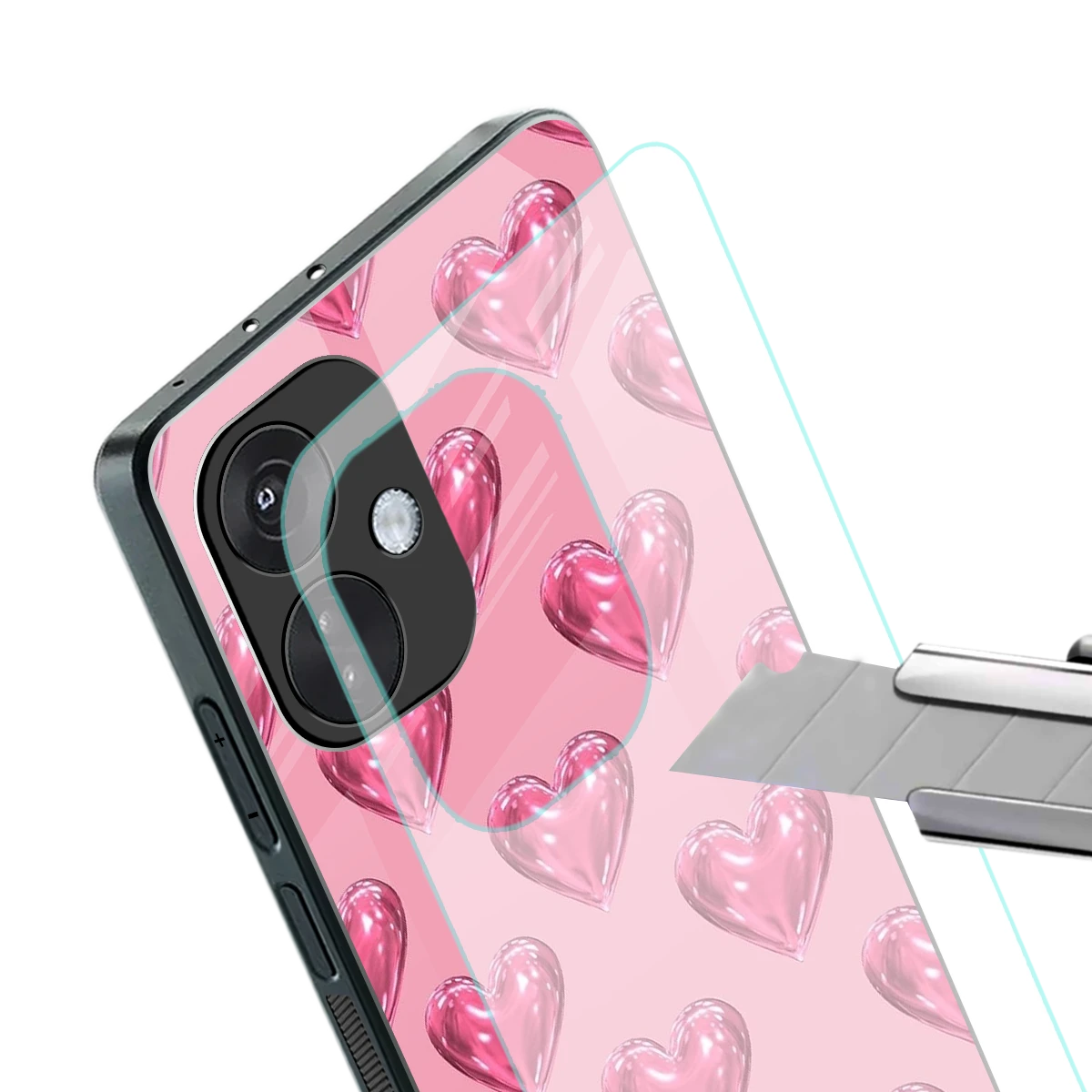 Chrome Blush stylish phone case for oneplus nord ce 3 | glossy glass and slim fit