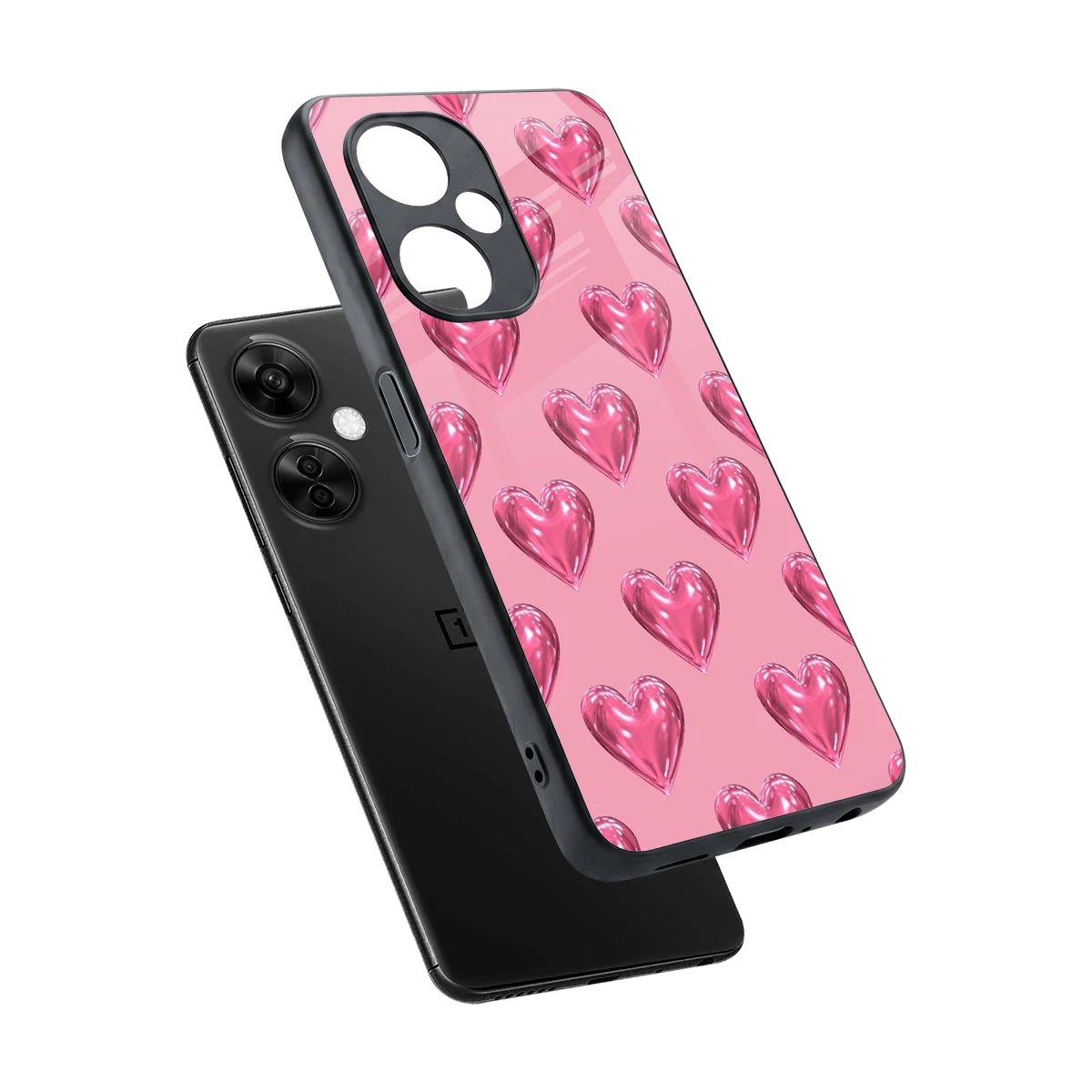 Chrome Blush sleek oneplus nord ce 3 lite cover with tempered glass back and TPU edges