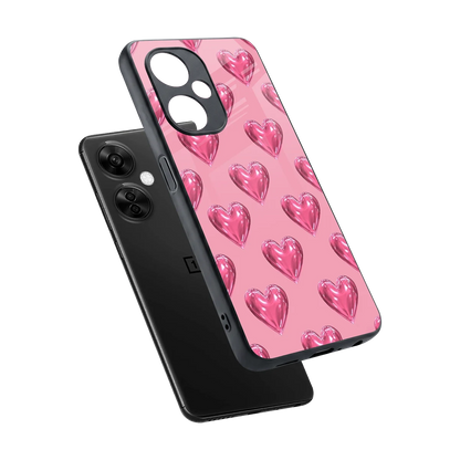 Chrome Blush sleek oneplus nord ce 3 lite cover with tempered glass back and TPU edges