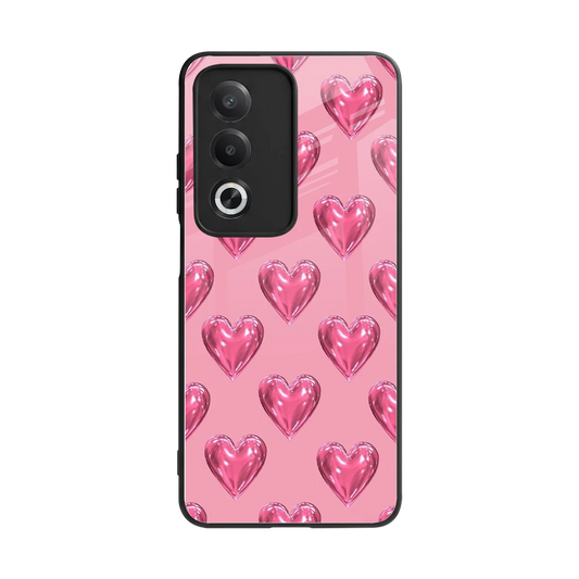 Chrome Blush back phone cover | glass case for oppo a3 pro