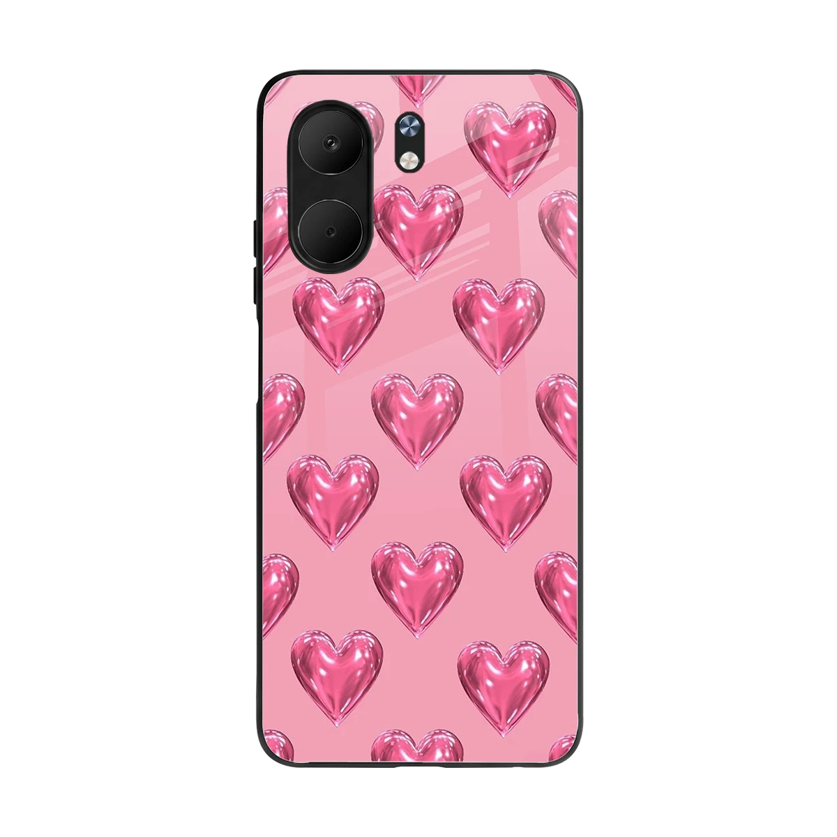 Chrome Blush back phone cover | glass case for oppo a5x 5g