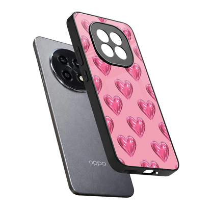Chrome Blush sleek oppo f29 pro 5g cover with tempered glass back and TPU edges