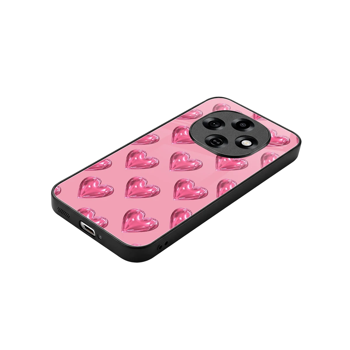 Chrome Blush stylish phone case for oppo f31 pro 5g | glossy glass and slim fit