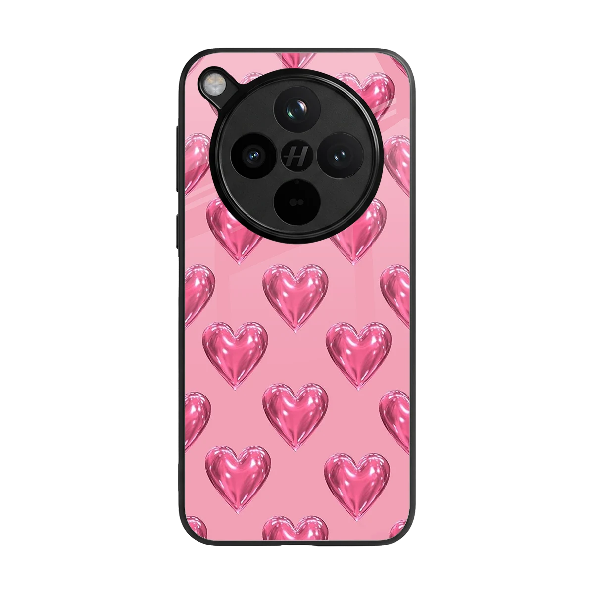 Chrome Blush back phone cover | glass case for oppo find x8