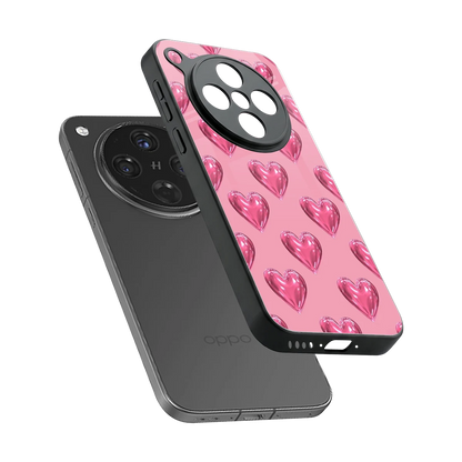 Chrome Blush sleek oppo find x8 cover with tempered glass back and TPU edges