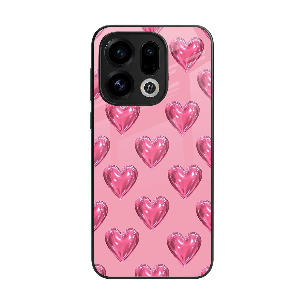 Chrome Blush back phone cover | glass case for oppo find x9