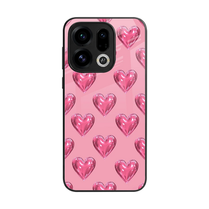Chrome Blush back phone cover | glass case for oppo find x9